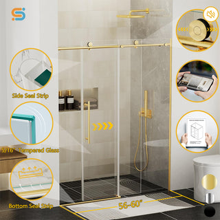 CALYZ Frameless Shower Door | Single Sliding