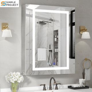 VEWRA 20 x 26" Lighted Medicine Cabinet | Left-Hinged