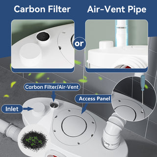 SNFLEX Two-Piece Macerating Toilet | 600W Upflush Toilet
