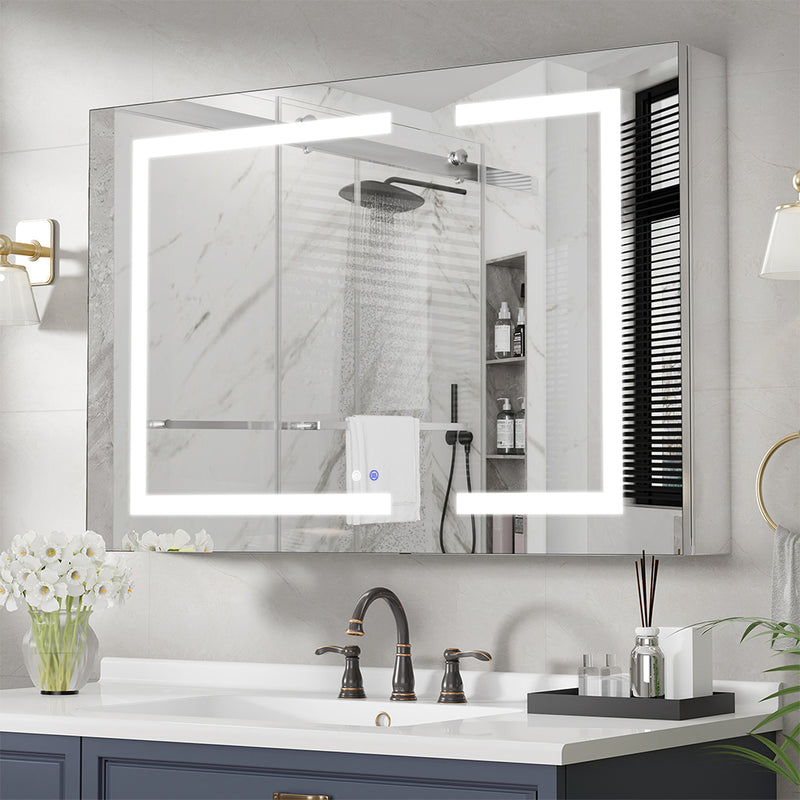 VEWRA 36 x 24 Lighted Medicine Cabinet Double Door