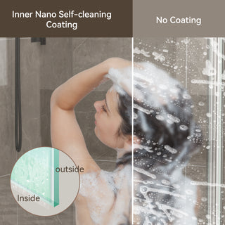 CALYZ Frameless Shower Door | Bypass Sliding 56-60"W x 75"H