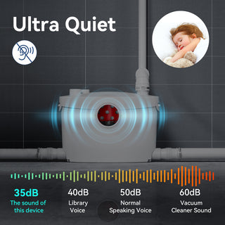 SNFLEX Two-Piece Macerating Toilet | 600W Upflush Toilet