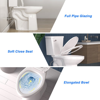 ELEMAZ 21" Extra Tall Toilet for Seniors & Tall Adults