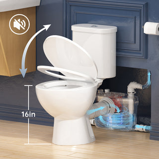 SNFLEX Two-Piece Macerating Toilet | 600W Upflush Toilet