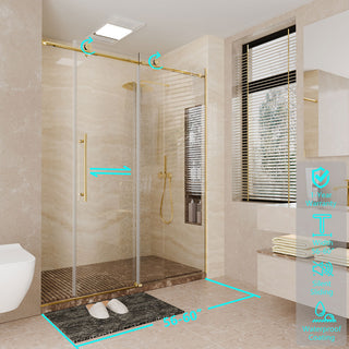 CALYZ Frameless Shower Door | Single Sliding