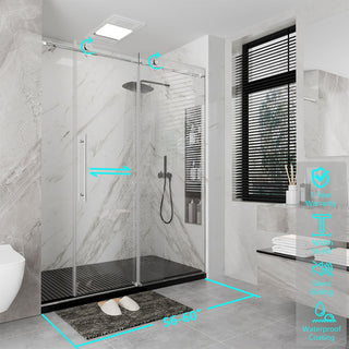 CALYZ Frameless Shower Door | Single Sliding