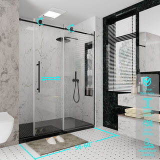 CALYZ Frameless Shower Door | Single Sliding