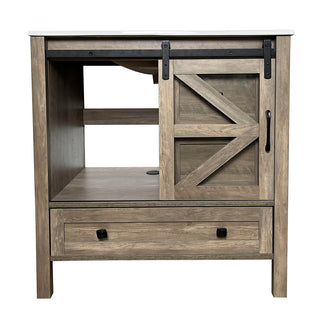 Sigsoul 30 inch Farmhouse Bathroom Vanity | Sliding Barn Door