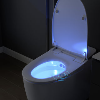 a smart bidet toilet equipped with a night light and motion sensor