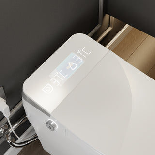 smart toilet with built in battery for power-off flush