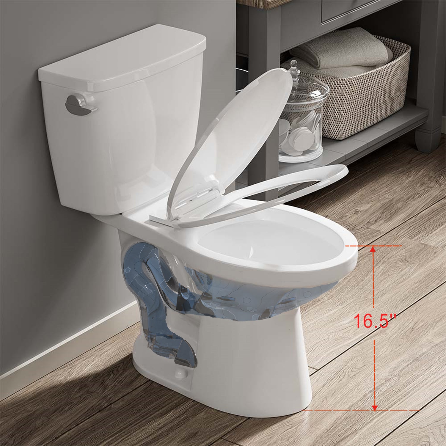 ELEMAZ Tall Toilet | 17.1