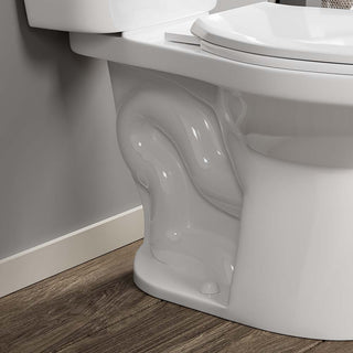 exposed trapway design for tall toilets