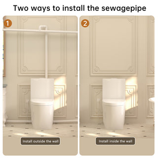 SNFLEX One-Piece Macerating Toilet | 5" Slim Tank Upflush Toilet System