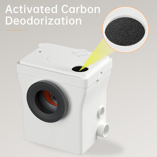 SNFLEX One-Piece Macerating Toilet | 5" Slim Tank Upflush Toilet System